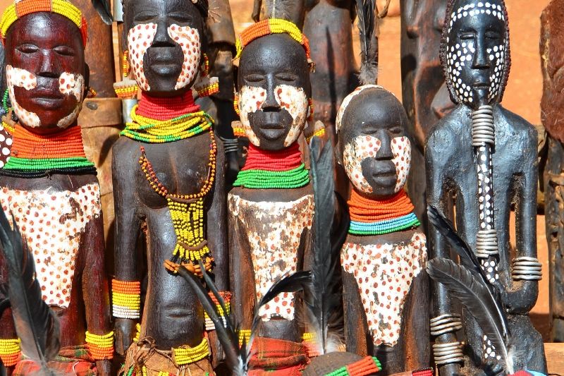 Cultural Products in an Ethiopian Market. Beginners Guide to Ethiopia. Absolute Ethiopia