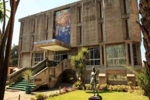 Front entrance of the national museum of Ethiopia
