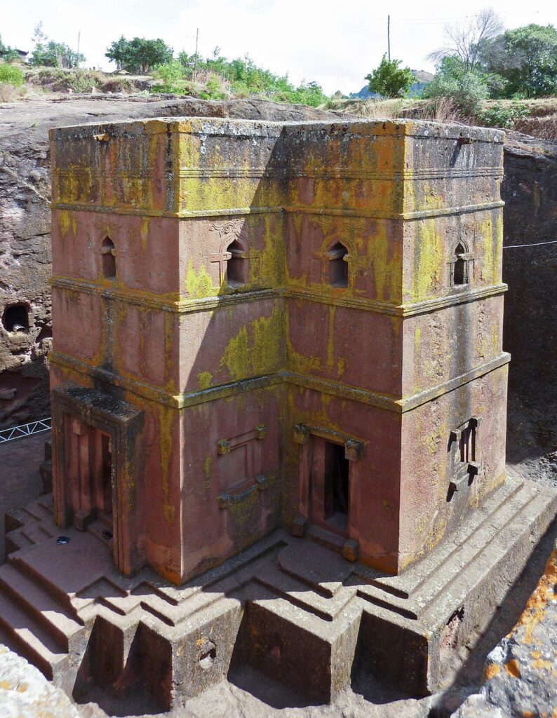 Bete Giyorgis rock-hewn church in Lalibela, Ethiopia