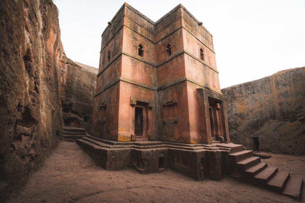 Bete Giyorgis rock-hewn church in Lalibela, Ethiopia